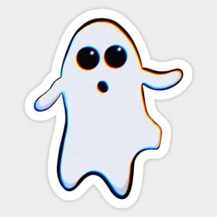 Cute Spooky Scary Ghost Friend Sticker